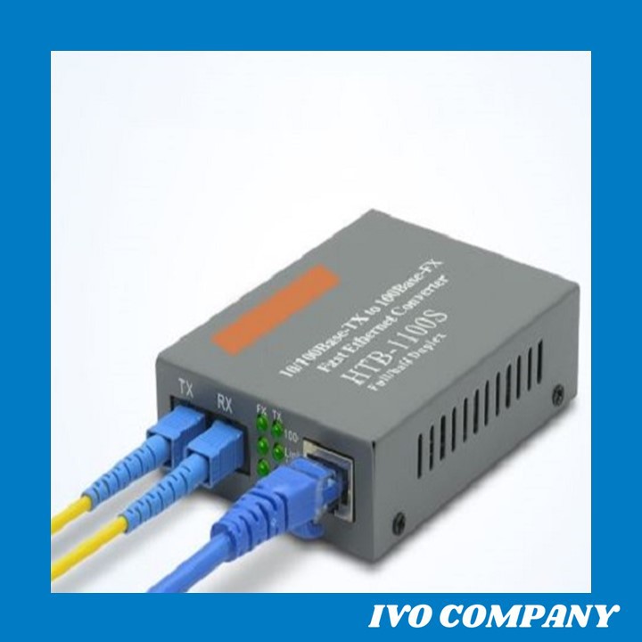 Bộ Chuyển Đổi Quang Điện 2 Sợi Media Converter 2FO 1Q 1LAN 100Mbps Netlink HTB-1100S