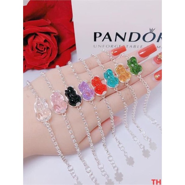 Vòng tay phong thuỷ bạc thật mặt đá tỳ hưu đem lại may mắn tài lộc/ Trang sức bạc JQN