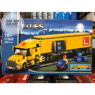 X 19068 ( Xếp Hình Xe Contono Chở Hàng 298 Mảnh )