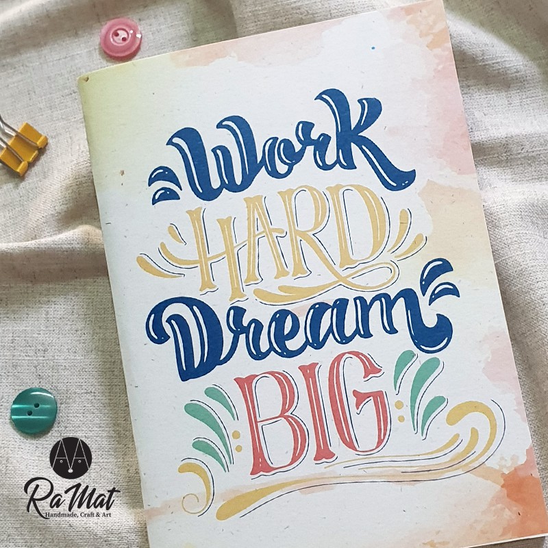 Sổ Tay Mẫu Typo Dream Big Size A6, A5