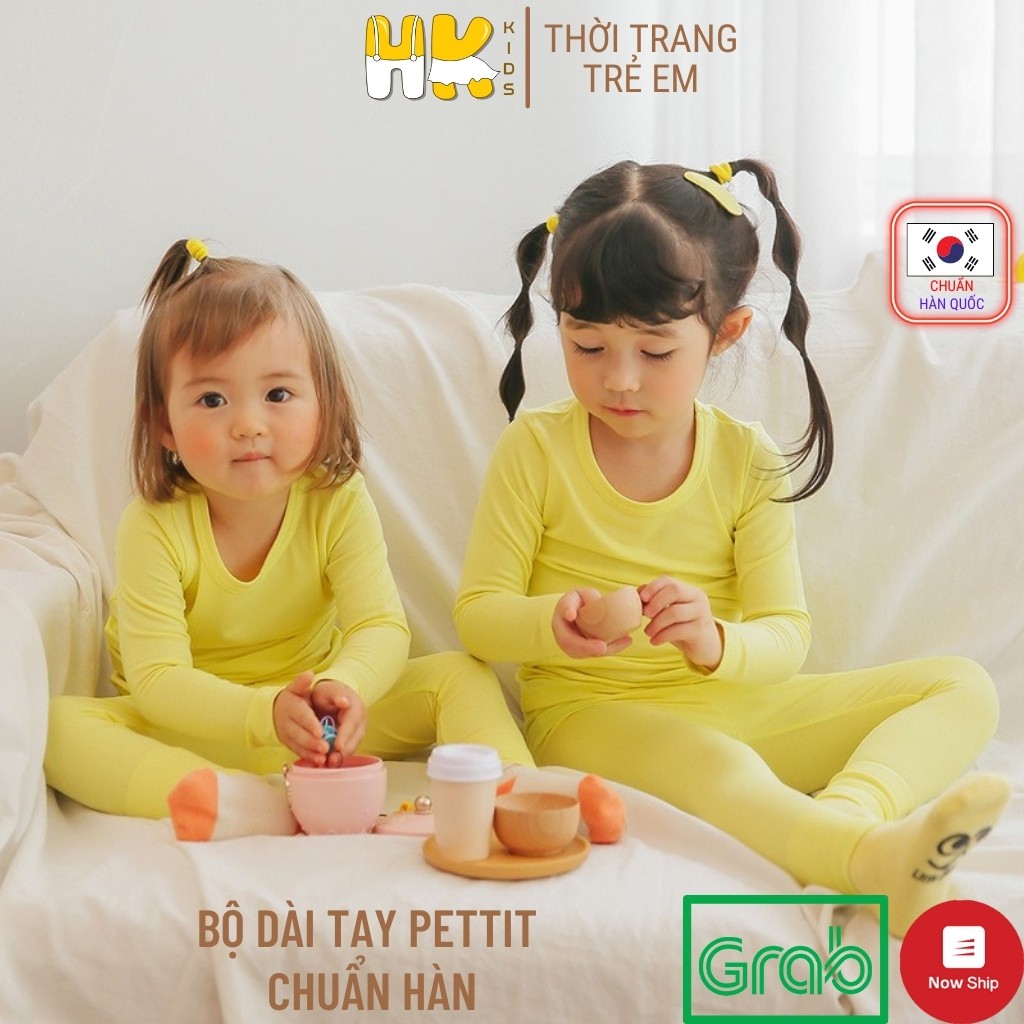 Bộ thu đông cho bé  PUCO chuẩn HÀN dáng body, chất pettit cao cấp co giãn 4 chiều mềm mịn (sz 2- 13 tuổi) - HK KIDS