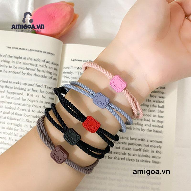 ✨✨Vòng đeo tay chất liệu dây bện co giãn dành cho cặp đôi thích hợp làm quà ngày tình nhân