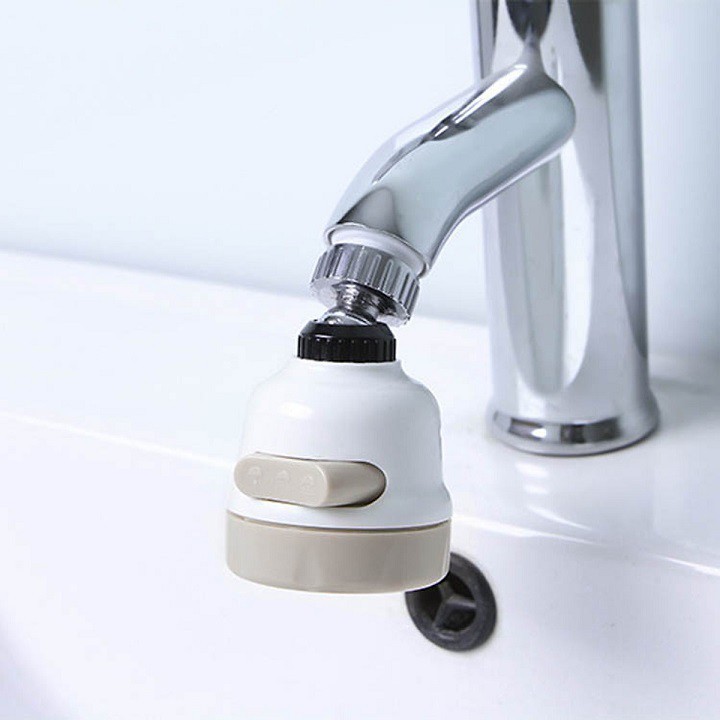 Đầu tăng áp lực nước với 3 chế độ nước Xoay đa năng 180 độ lắp vòi rửa bát