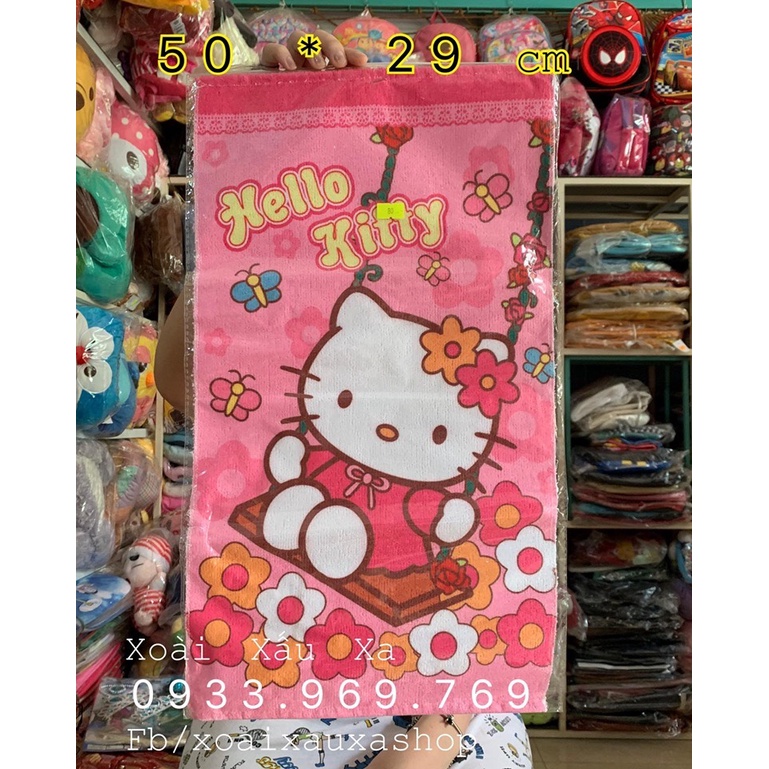 Khăn mặt hoạt hình Đoraemon,Kitty, Thỏ hồng Melody dễ thương đáng yêu  50*29cm