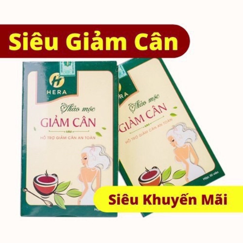 Giảm cân Hera Plus Trà giảm cân nhanh cấp tốc an toàn thảo mộc không phải thuốc giảm cân