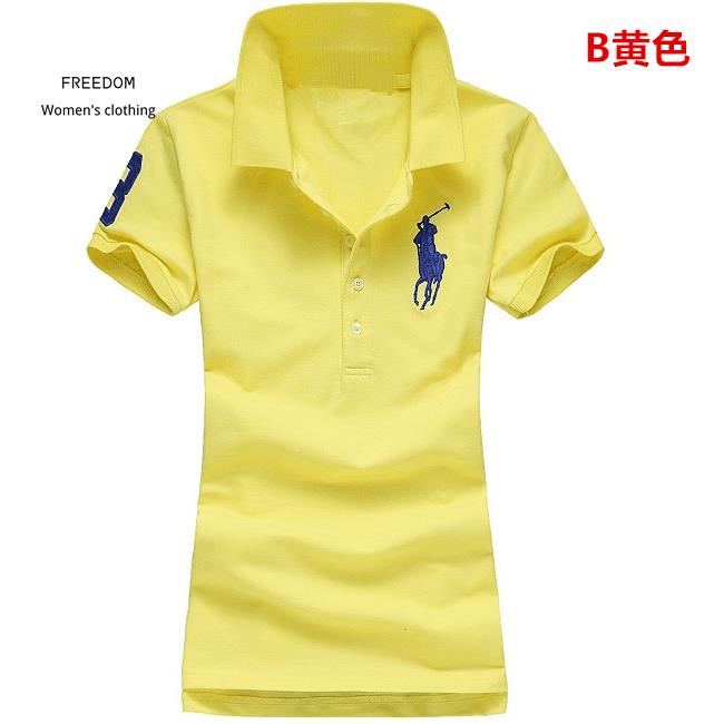 freedom  Áo POLO nữ mùa hè, thun cotton ngắn tay, trơn mỏng, có ve, thể thao đèn led, size lớn