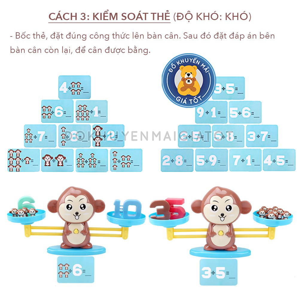 Đồ Chơi Trẻ Em - Đồ Chơi Cân Bằng Toán Học Con Khỉ Cho Trẻ