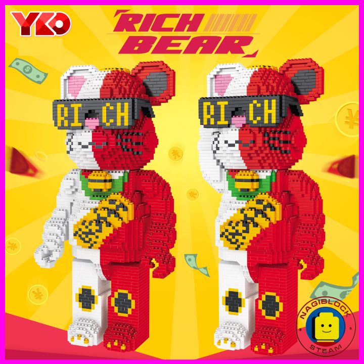 Mô hình lắp ráp BEARBRICK RICH nanoblock YKO P2206