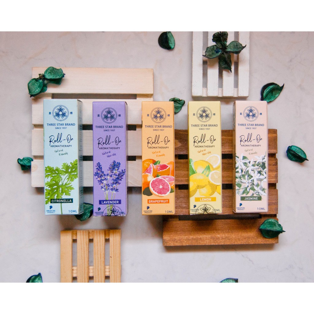 Dầu gió Three Star bi lăn Singapore 10ml