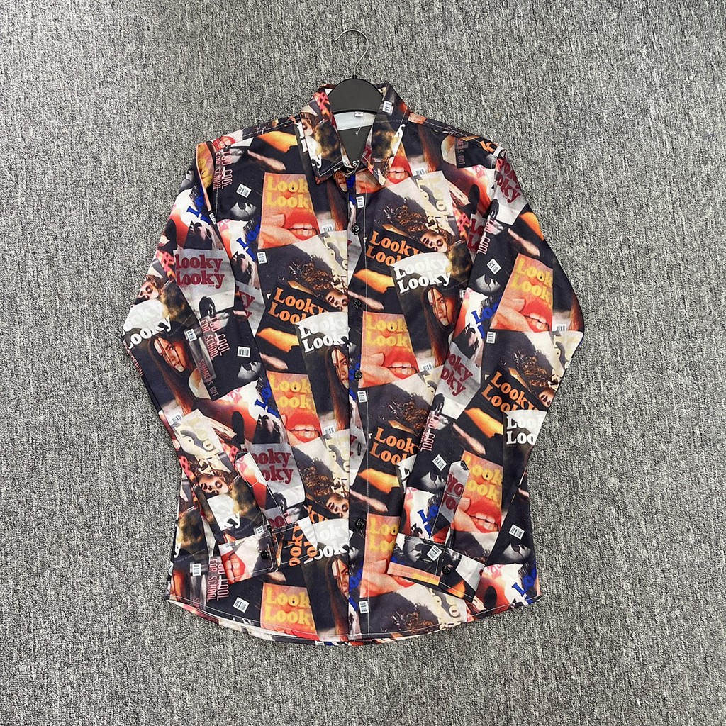 RODI Áo sơ mi nam nữ họa tiết Look, áo sơ mi nam nữ dài tay cá tính - D239 | BigBuy360 - bigbuy360.vn
