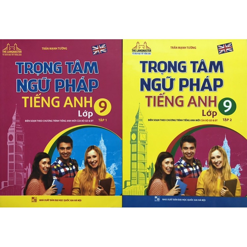 Sách - Trọng tâm ngữ pháp tiếng anh lớp 9 (Combo 2 tập)