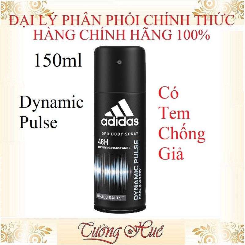 [HàngChínhHãng]Xịt Khử Mùi Nam ADIDAS DYNAMIC PULSE Bodyspray 24H - 150ml.