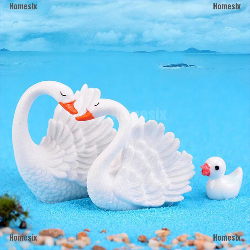 [HoMSI] Swan DIY Mini Miniature Fairy Garden Decor Craft Dollhouse Accessory SUU