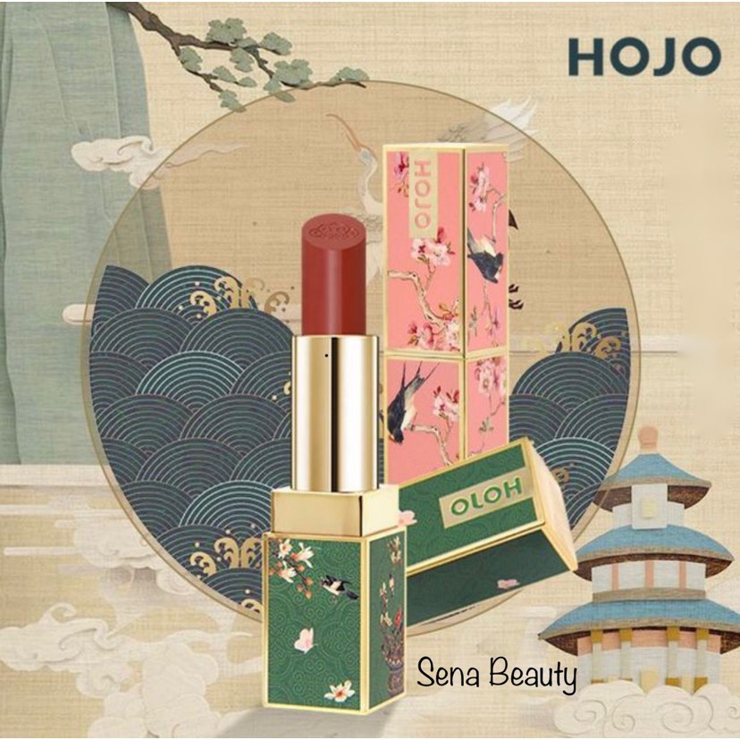 Son Môi Dạng Sáp Lì Hojo Màu Anh Đào Hoạ Tiết Cổ Trang Độc Đáo