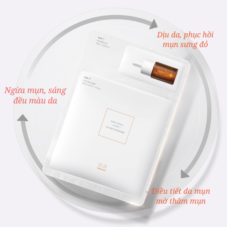 Miếng lẻ Mặt nạ B56 kiềm dầu, giảm mụn, giảm thâm ,chính hãng Lucenbase