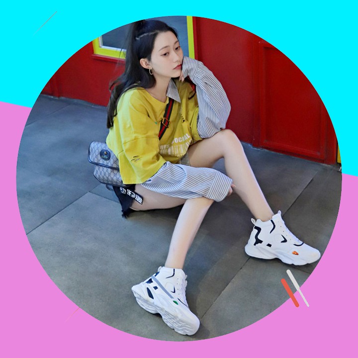 [XẢ KHO - FREESHIP] Giày thể thao nữ cao cổ loại 1 phong cách hàn quốc giày nữ đẹp  mẫu mới 2020 full box HT174 | BigBuy360 - bigbuy360.vn