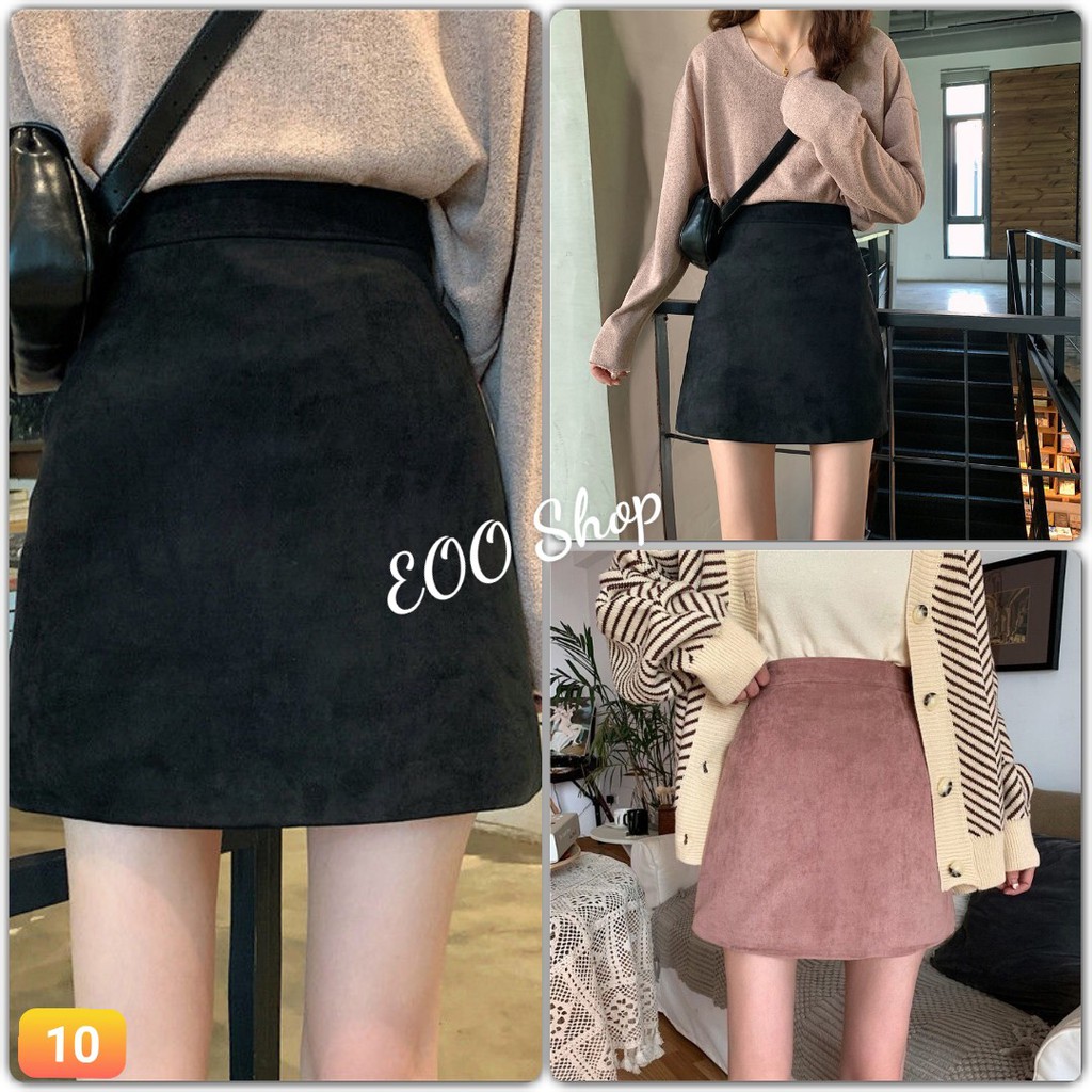 [HÀNG CÓ SẴN] CHÂN VÁY DẠ CHỮ A KÈM QUẦN TRONG PHONG CÁCH HÀN QUỐC