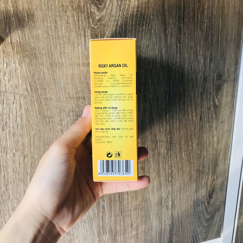 TINH DẦU DƯỠNG BÓNG TÓC ROXY ARGAN OIL 40ML