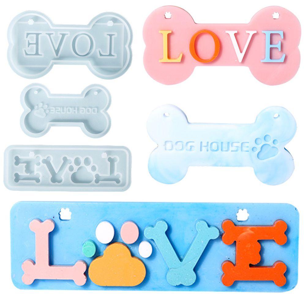Khuôn Silicone Đổ Epoxy Resin Làm Bảng Hiệu Cửa Hình Chữ Cái / Ngôi Nhà Cún / Chữ Love
