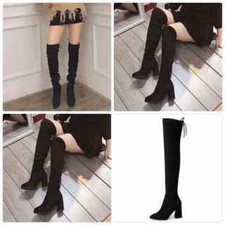 Bốt đùi da lộn cao cổ lót Lông 7p siêu ấm