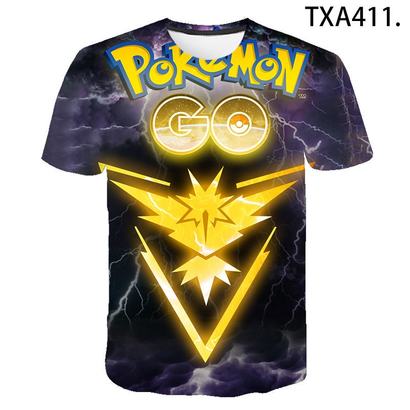 Áo Thun Ngắn Tay In Hình Hoạt Hình Pokemon 3D Dành Cho Cả Nam Và Nữ