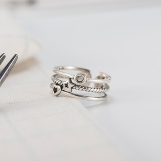 R2190 yh silver nhẫn bạc 925 thái bạc f14#