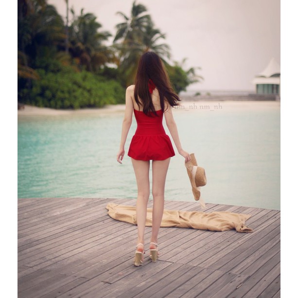 Đồ Bơi Tôn Dáng Dịu Dàng Nữ Tính (Đỏ) (bikini đồ bơi áo tắm), có size tới 70Kg | BigBuy360 - bigbuy360.vn