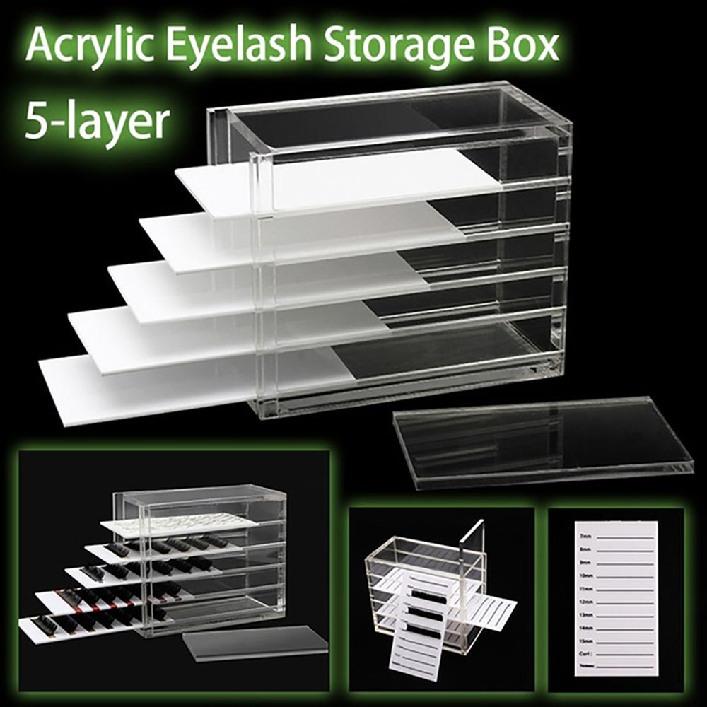 [Hàng mới về] Khay đựng mi giả 5 tầng trong suốt bằng acrylic có thể tái sử dụng