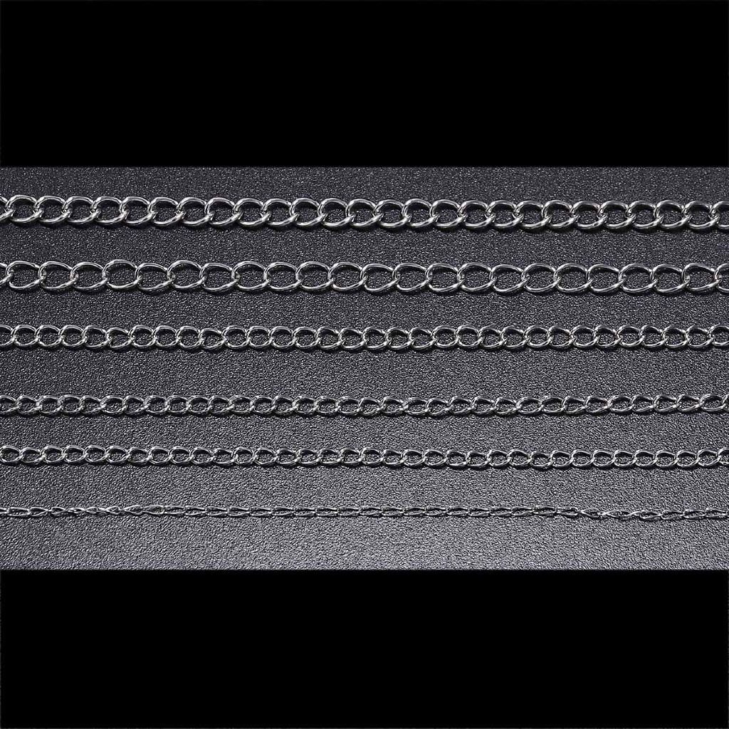 5M/Lot 1.2 2.2 2.4 3.0 4.0mm Bulk Stainless Steel fashion women's necklace and bracelet   Jewellery Chain For DIY Jewelry Making Findings Accessories