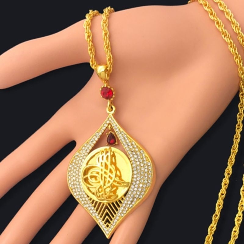 Vòng cổ Vàng 18K Trang Trí Phong Cách Hồi Giáo Kiểu Ả Rập