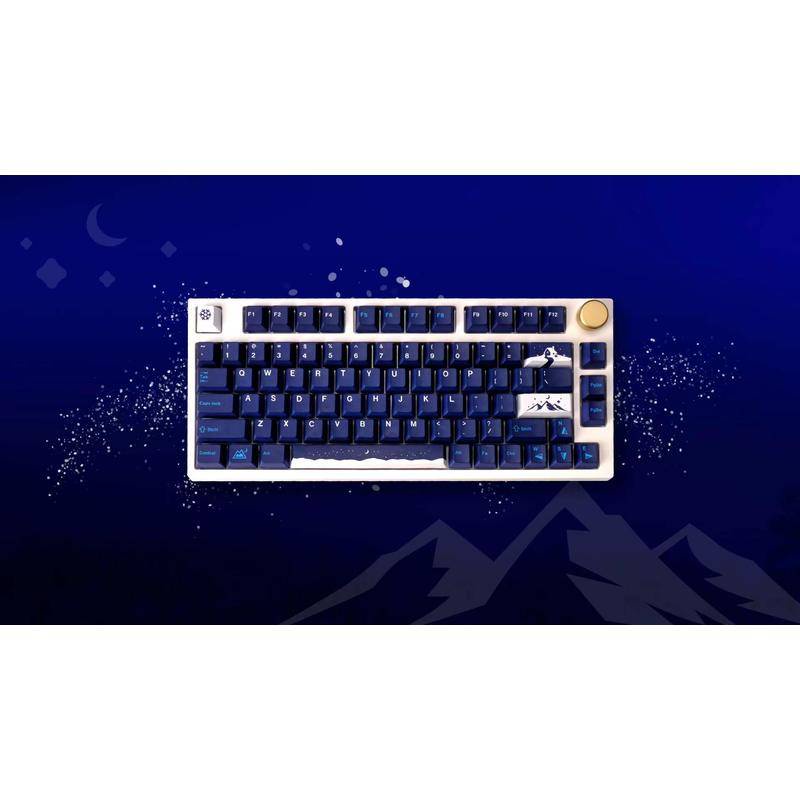GMK Snowy night keycaps, 129 phím keycaps Cherry Profile DYE-SUB Cá nhân hóa GMK Keycaps cho Bàn phím cơ / Bàn phím cơ chơi game