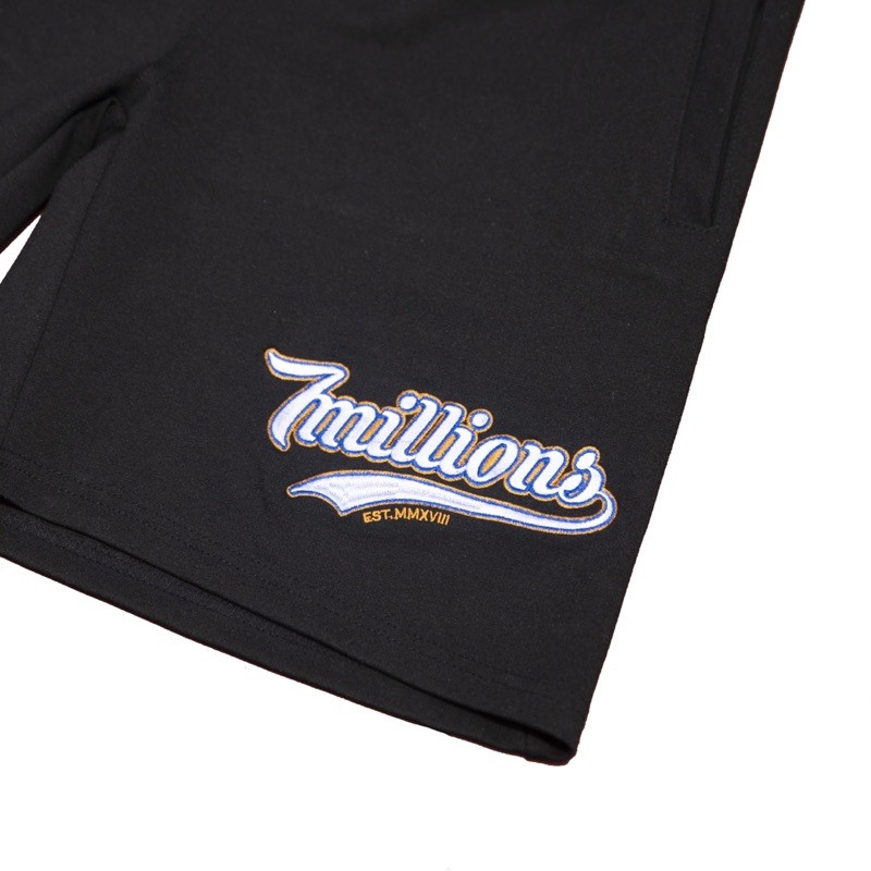 Quần short 7millions 07 Base Ball - Đen | BigBuy360 - bigbuy360.vn