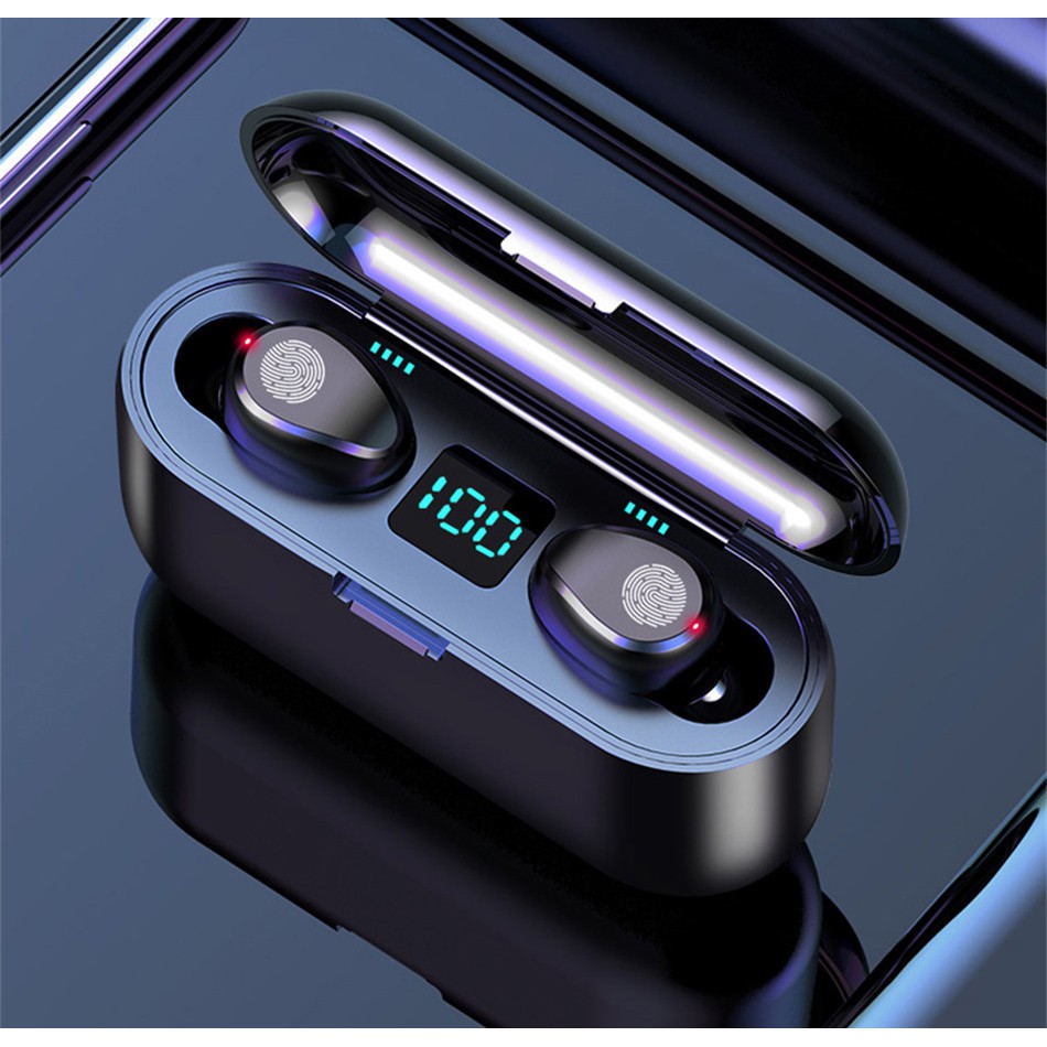 Tai Nghe Bluetooth 5.0 AMOI F9  ÂM Thanh Hay ( Pin Trâu 2000mah Làm Sạc Dự Phòng )
