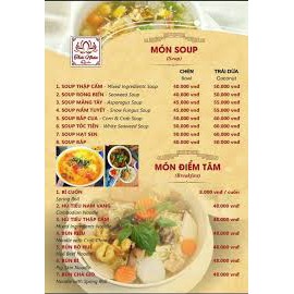 Menu Quán Cafe Trà Sữa Nhà Hàng- Menu Bồi Fomex Cực Bền