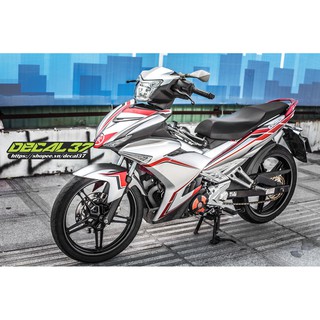 Tem Trùm Exciter 150 Light trắng đỏ đen