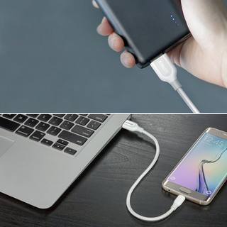 Cáp sạc ANKER PowerLine+ Micro USB dài 0.3m - A8141
