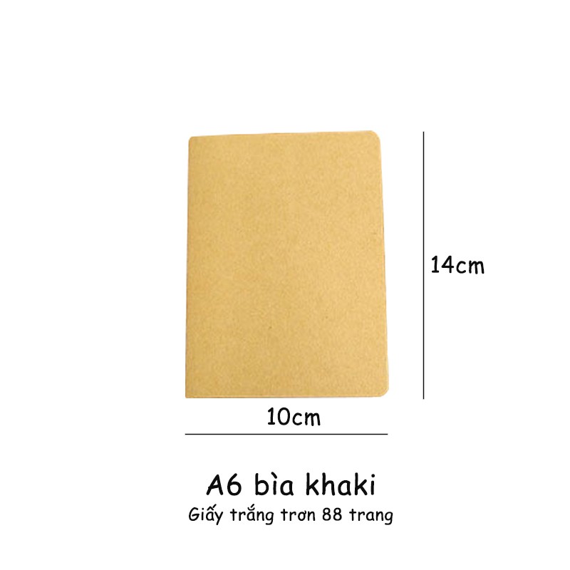 Sổ tay vẽ chì lò xo A5 100 trang sổ tay Sketchbook giấy kem trơn 110gsm