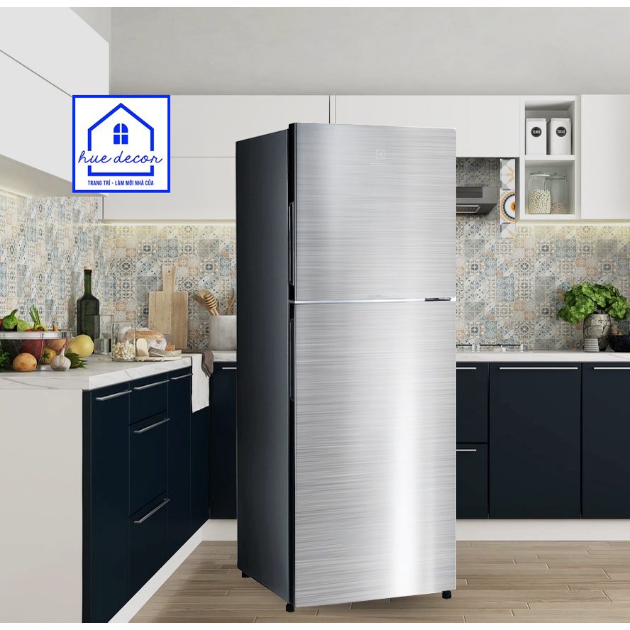 Decal dán tủ lạnh màu inox nhôm xước hue decor, chống nước-siêu bền, giá rẻ