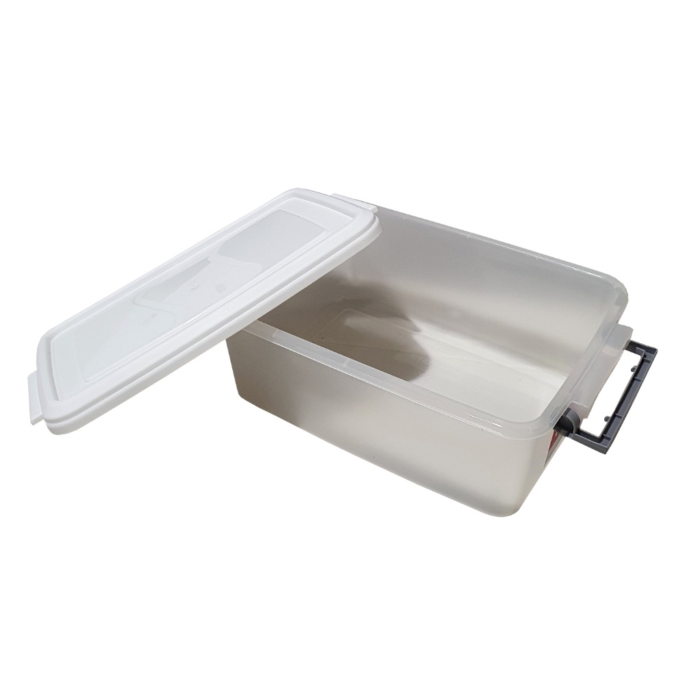HomeBase STACKO Thùng đựng đồ 31L bằng nhựa có nắp AZ Thái Lan W57xD39.6xH21.8 Cm màu trắng