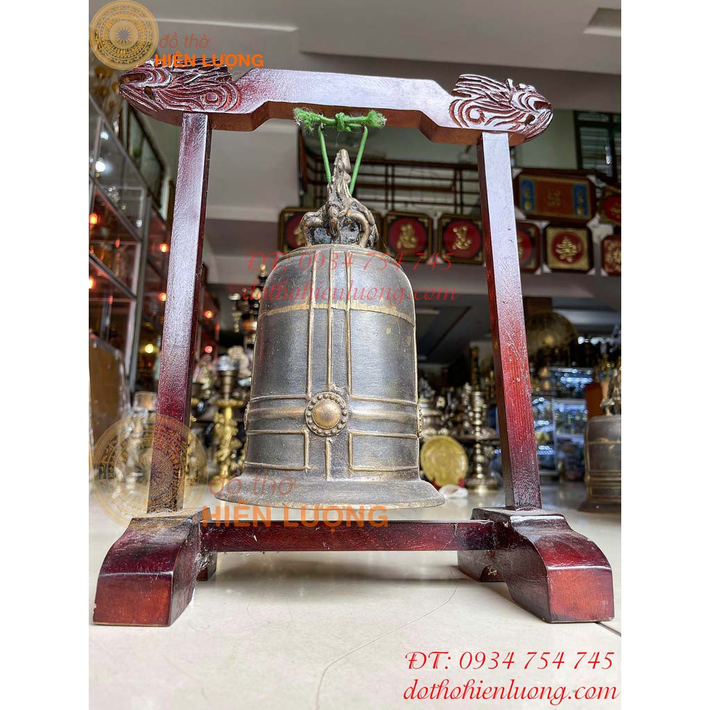 Chuông Treo Bằng Đồng Đúc - Chuông Đồng Đúc Có Giá Treo