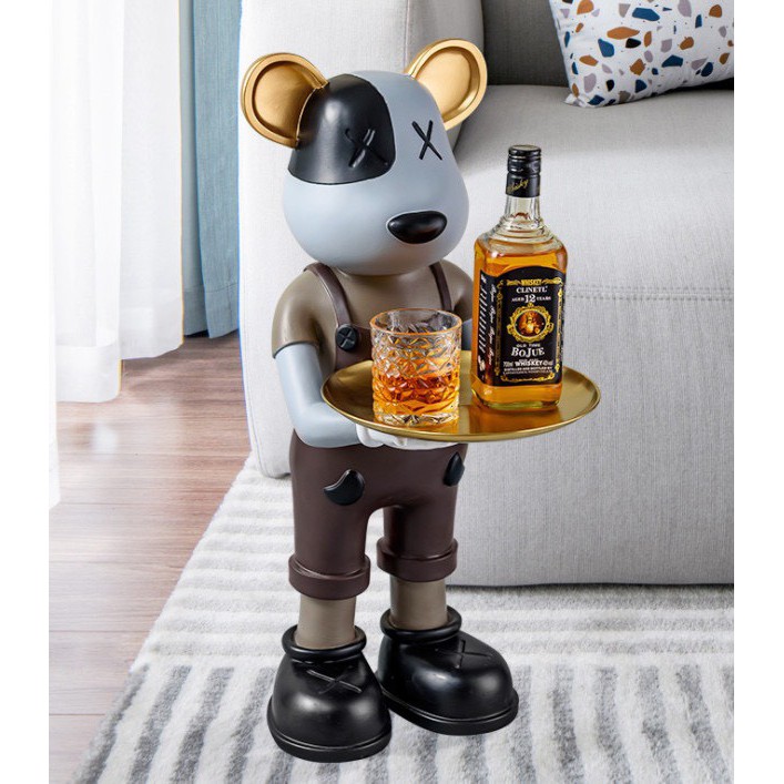 GẤU PHỤC VỤ/ Bearbrick/ Gấu bê đĩa