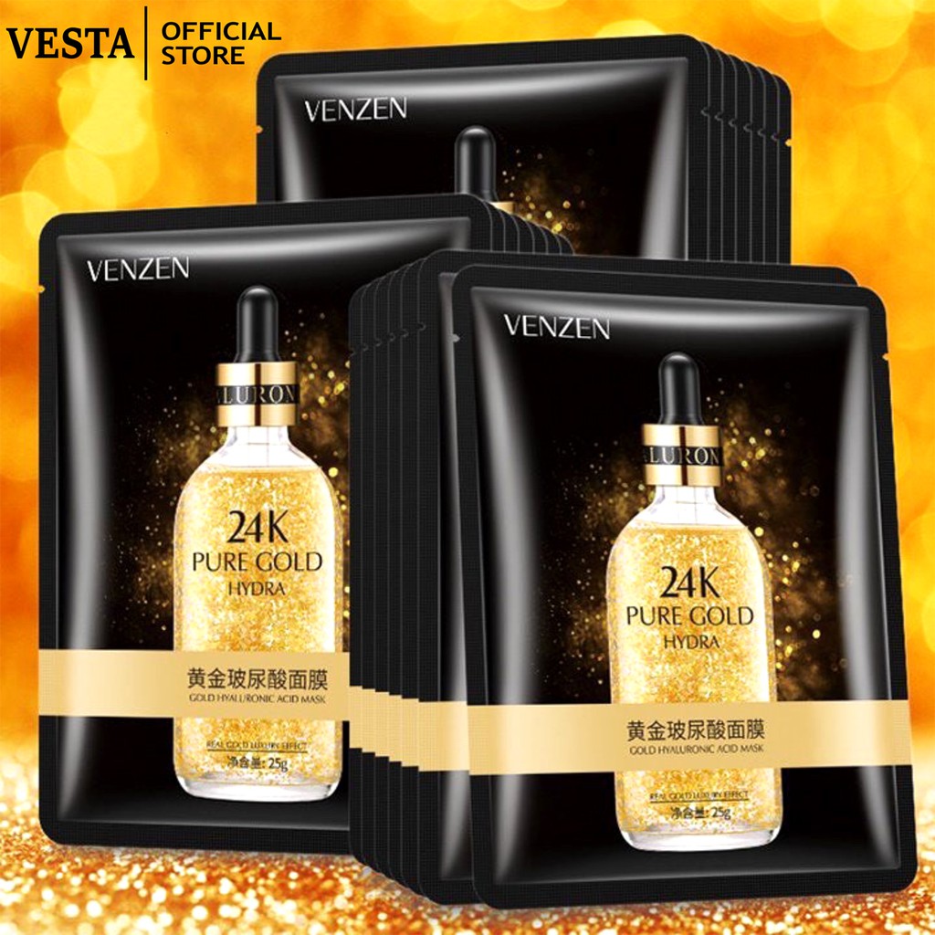 Mặt Nạ 💕𝑭𝒓𝒆𝒆𝒔𝒉𝒊𝒑💕 Mask Dưỡng Da 24K Tinh Chất Vàng Pure Gold Venzen