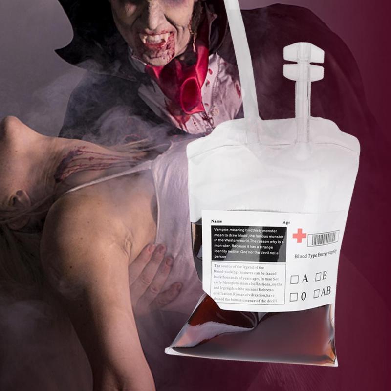 Túi đựng nước uống PVC 400ML tạo hình bịch đựng truyền máu độc đáo dùng cho ngày lễ halloween
