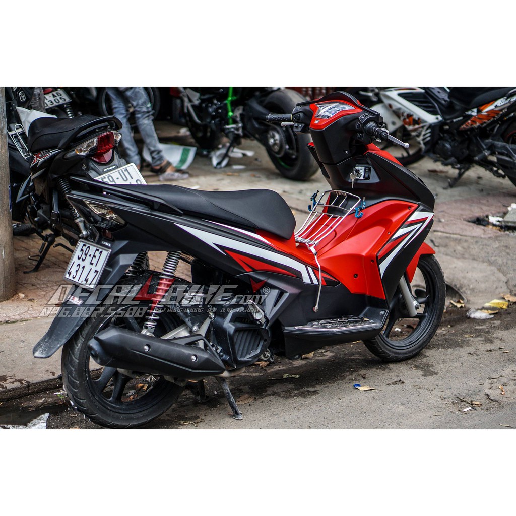 Tem trùm xe	Air Blade 125 Đỏ Đen Nhám
