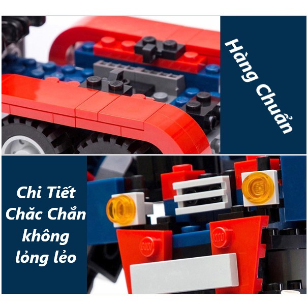 [377 CHI TIẾT-HÀNG CHUẨN] BỘ ĐỒ CHƠI XẾP HÌNH Robot Transformer OPTIMUS PRIME - Lắp Ráp Người Máy Biến Hình