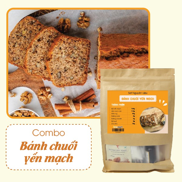 Combo bánh chuối yến mạch ( kèm công thức )