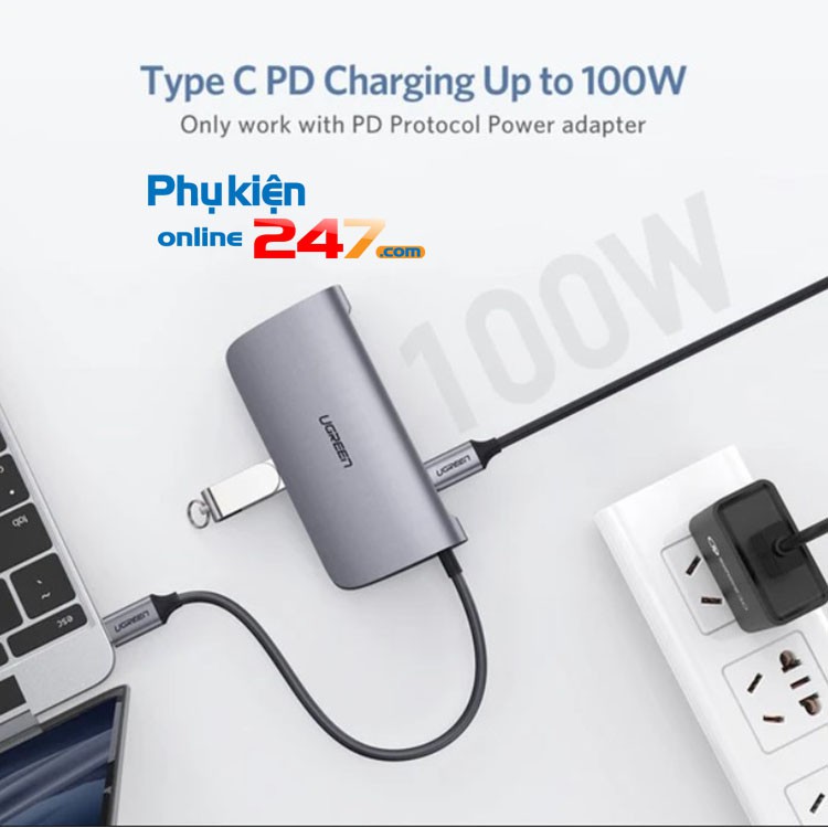 Hub chuyển đổi đa năng USB-C 6 trong 1