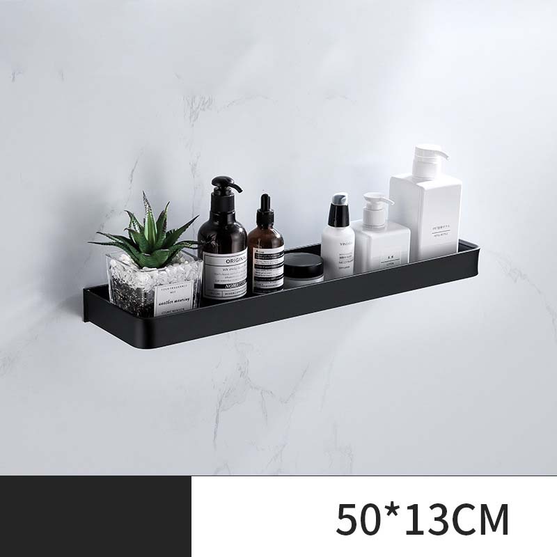 Giá Gắn Tường Màu Đen 30/40/50/60 cm Đựng Đồ Dùng Nhà Tắm/Nhà Bếp
