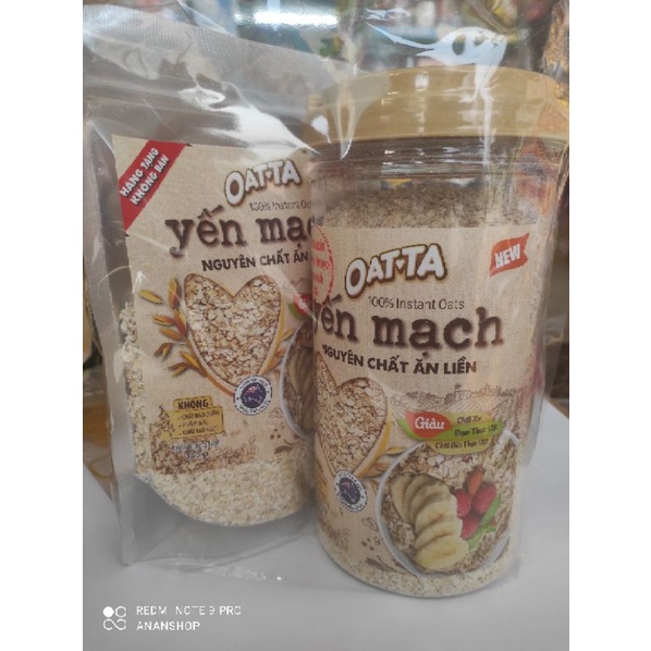 [QUÀ TẶNG] Yến mạch Oat Ta nguyên chất ăn liền hộp 800g (tặng kèm 1 túi 300g)