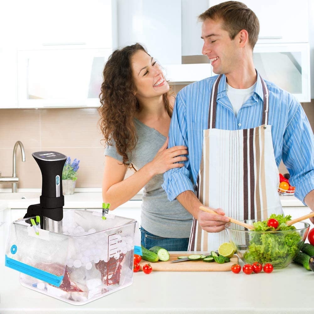 Set 20 Túi Chân Không Đựng Thực Phẩm Có Thể Tái Sử Dụng Kèm 1 Bơm Tay Và 3 Kích Cỡ Kẹp Niêm Phong